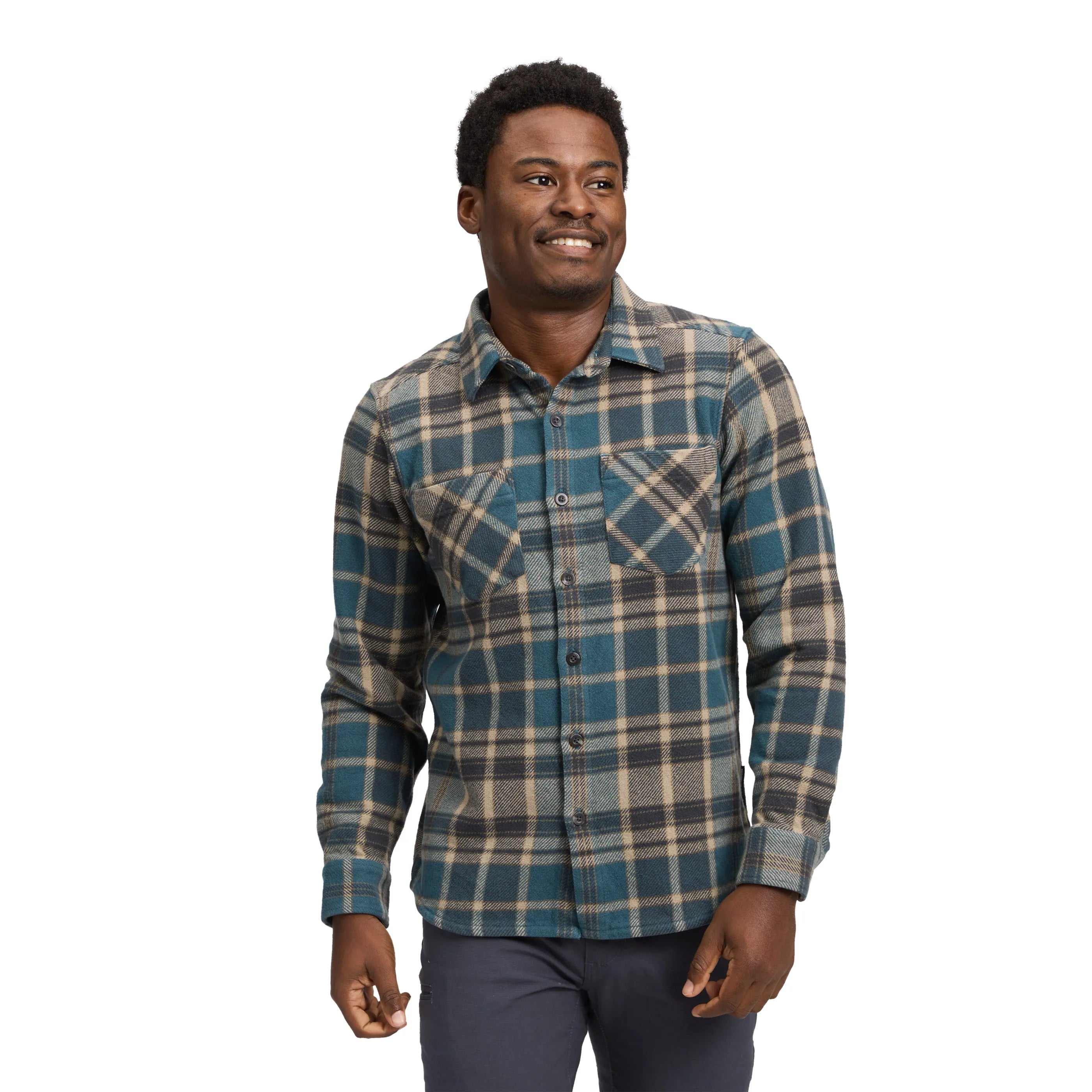 Flax-Black Plaid