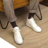 Triple White Leather