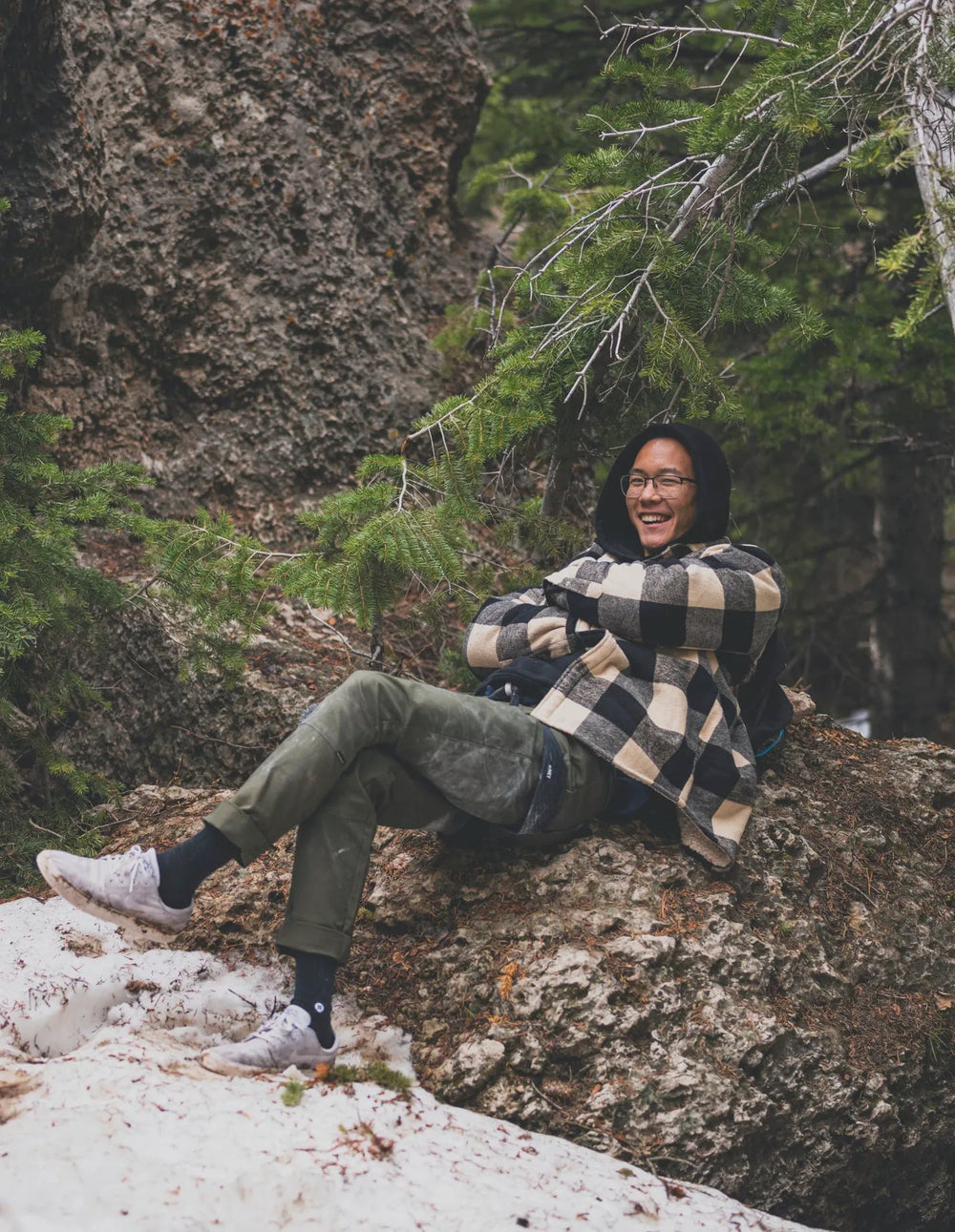 Black-Off White Plaid
